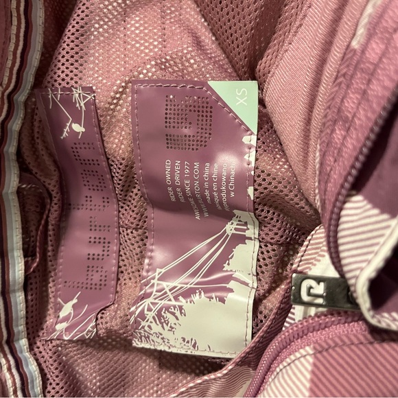 Burton XS Snowboard Pant purple and white check - Picture 2 of 2